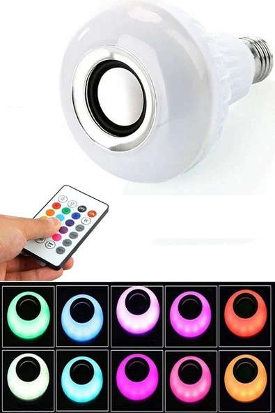 Pazariz Bluetooth Hoparlör Akıllı Led Ampul Lamba 1250