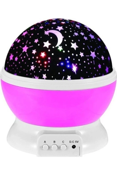 Pazariz Star Dönen Projeksiyon Gece Lambası Star Master Ay Yıldız Duvar Led - Resim 2