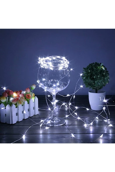 Pazariz Peri Led Işık 10 Metre Beyaz Dekor Lambası 100 Ledli ürün görseli 1