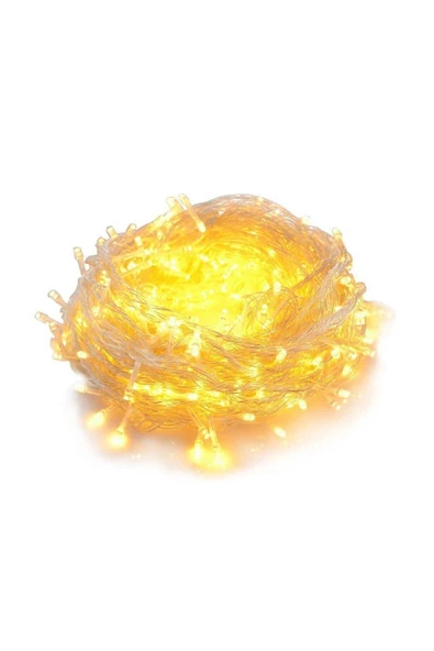 Pazariz 10mt Günışığı 100 Led Fişli Noel Parti Yılbaşı Ağaç Dekoratif Aydınlatma Lambası Animasyonlu Süsleme