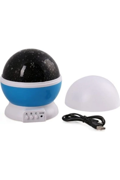 Pazariz Star Dönen Projeksiyon Gece Lambası Star Master Ay Yıldız Duvar Led - Resim 3