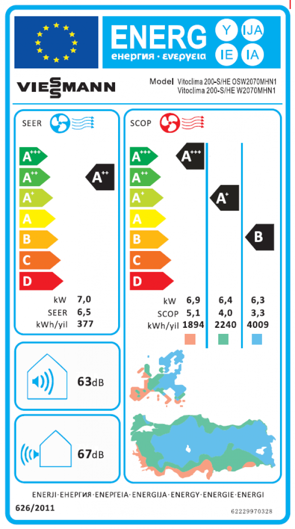 Viessmann (Montaj Dahil) WS2070MDH1 24.000 Btu A++ İnverter Klima - 2