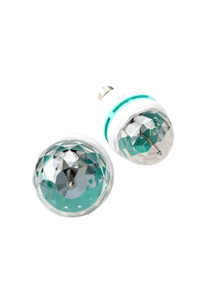 Pazariz Renkli Led Döner Başlıklı Disko Ampulü - Resim 2