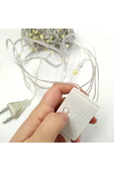 Pazariz Ayarlanabilir Üç Fonksiyonlu 10 Metre 100 Ledli Yılbaşı Dekoratif Led Işık Aydınlatma Lamba - Resim 3