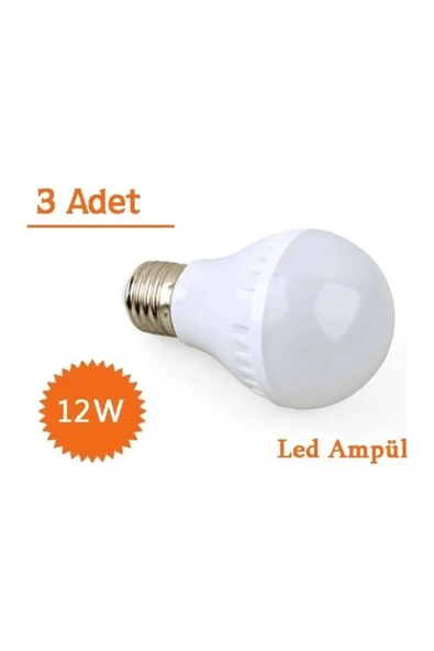 Pazariz 12w Enerji Tasarruflu Led Ampul ( 3 Adet )