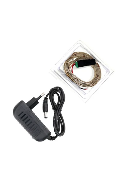 Pazariz Şerit Led 1 Metre Silikonlu Set Soğuk Beyaz - Resim 2