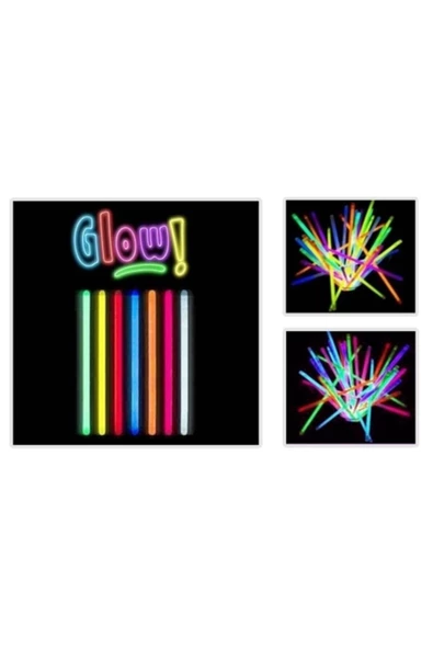 Pazariz Glow Stick 20cm Fosforlu Kırılan Çubuk (10 Adet)