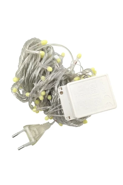 Pazariz Ayarlanabilir Üç Fonksiyonlu 10 Metre 100 Ledli Yılbaşı Dekoratif Led Işık Aydınlatma Lamba ürün görseli 1