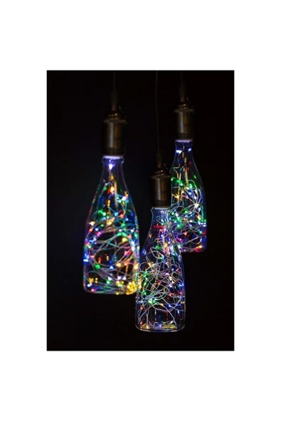 Pazariz Rgb Peri Led Yılbaşı Kamp Parti Led Işık (2m) - Karışık Renk - Dekoratif - Aydın - 2