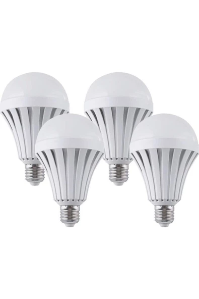 Pazariz 9 Watt Şarjlı Led Ampul Seyyar Askı Aparatlı Ampul 4 Adet - Resim 3