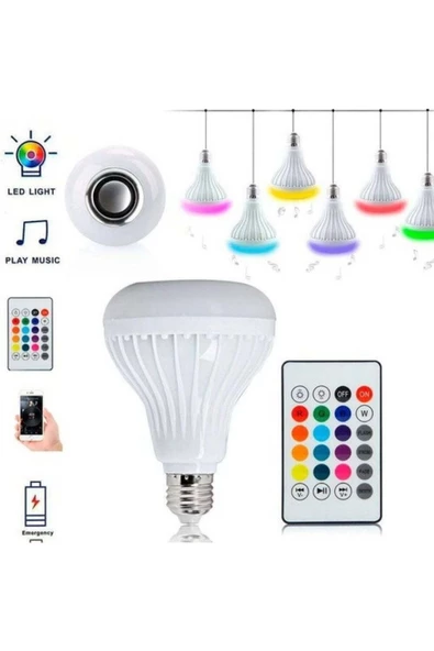 Pazariz Uzaktan Kumandalı Bluetooth Led Ampül Lamba - Resim 2