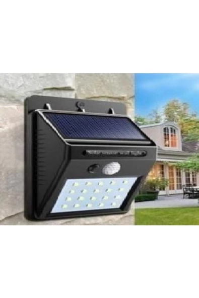Pazariz 20 Led Solar Güneş Enerjili Bahçe Aydınlatması Aplik Kamp Lambası - 1