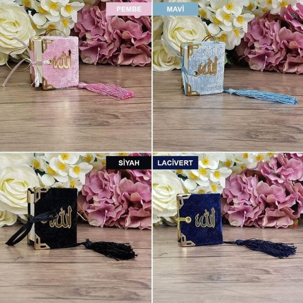 Hediyelik Pamuklu Şal Siyah, Kokulu Tesbih, Mini Kuran-ı Kerimli Set - 2