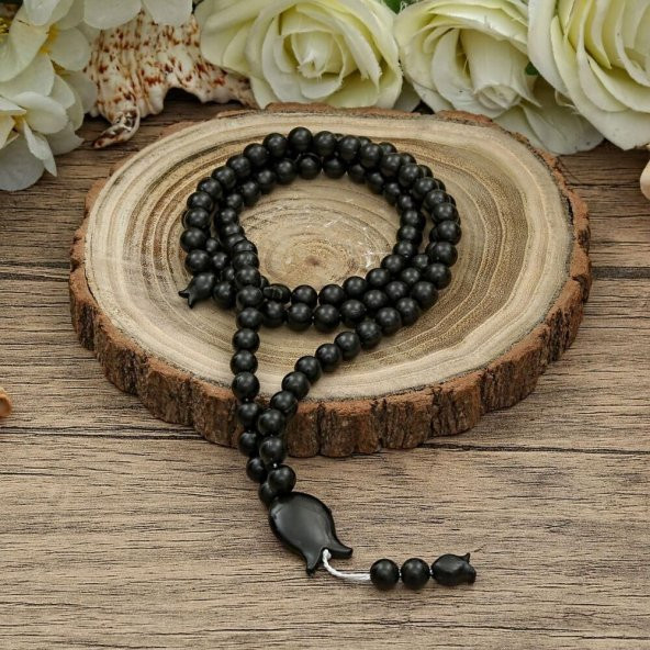 Hediyelik Pamuklu Şal Siyah, Kokulu Tesbih, Mini Kuran-ı Kerimli Set - 3