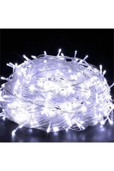 Pazariz 10 Metre 100 Led Işık Yılbaşı Kamp Parti Süslemesi - Beyaz Renk-220 Volt Fişli Parti Kamp ürün görseli 1