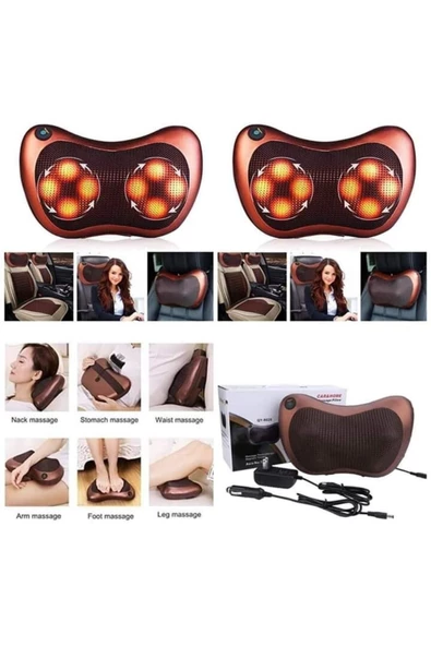 Pazariz Car Home Ovmalı Masaj Yastığı, Araç Boyun Masaj Aleti (4401) - Resim 3