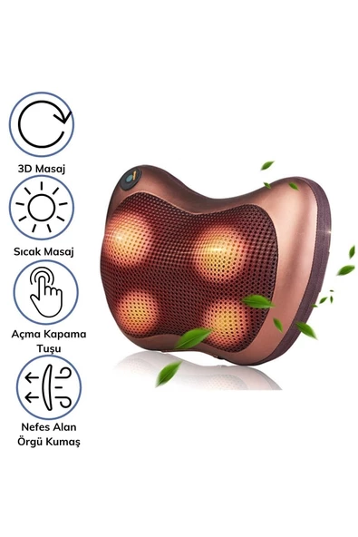 Pazariz Çift Motorlu 4 Toplu Yoğurmalı Bel Boyun Ayak Sırt Omuz Masaj Aleti - Resim 3