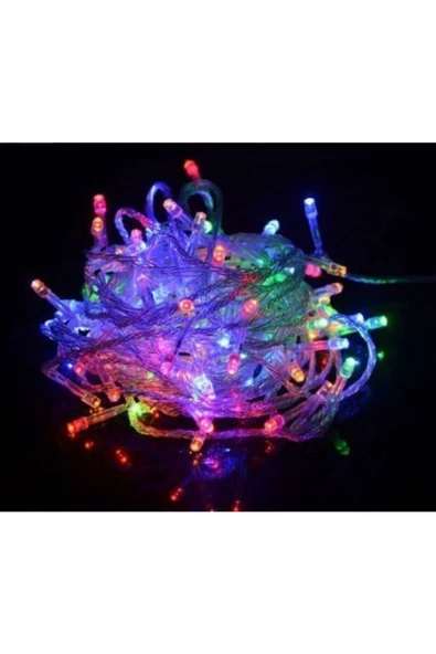 Pazariz 100 Ledli 8 Fonksiyonlu Peri Led Yılbaşı Kamp Parti Lambası (10m Rgb) - Resim 3