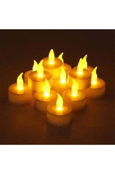 Pazariz 24'lü Led Tealight Sarı Işık Mum ürün görseli