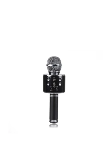 Pazariz Karaoke Mikrofon Dahili Hoparlörlü Usb Flash Destekli Ws-858 Siyah