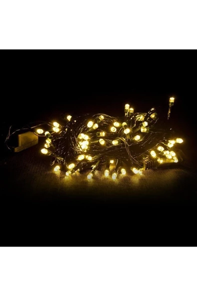 Pazariz 10mt Günışığı 100 Led Fişli Noel Parti Yılbaşı Ağaç Dekoratif Aydınlatma Lambası Animasyonlu Süsleme