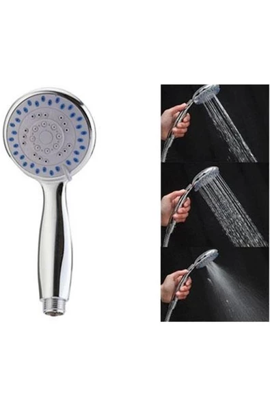 Pazariz Gri Terapi Etkili 3 Fonksiyonlu Duş Başlığı Seti - Resim 3