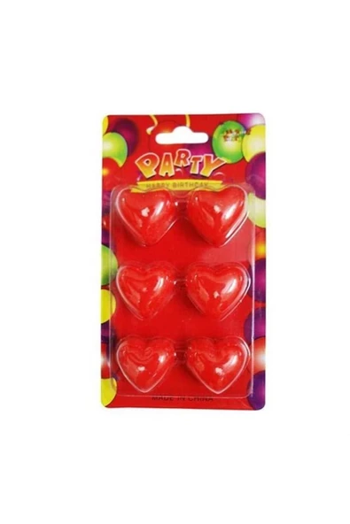 Pazariz Kalpli Mum 6 Adet Kırmızı ürün görseli 1