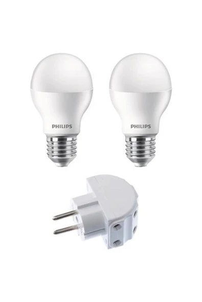 Pazariz Philips Essential 2'li 8w E27 Led Ampul Priz Çoğaltıcı Seti 715280 ürün görseli 1