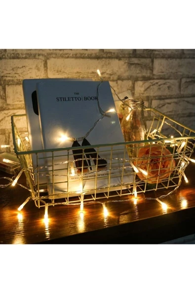 Pazariz 10mt Günışığı 100 Led Fişli Noel Parti Yılbaşı Ağaç Dekoratif Aydınlatma Lambası Animasyonlu Süsleme - 3