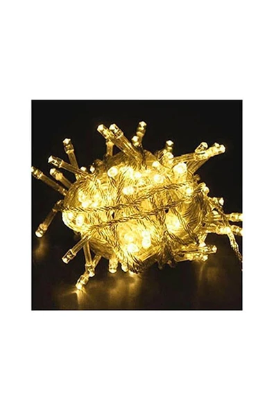 Pazariz 10mt Günışığı 100 Led Fişli Noel Parti Yılbaşı Ağaç Dekoratif Aydınlatma Lambası Animasyonlu Süsleme