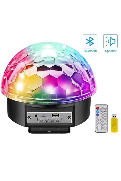 Pazariz Bluetoot Mp3 Müzik Çalabilen Sihirli Led Disko Topu ürün görseli 1