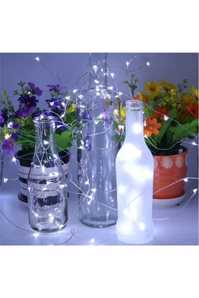 Pazariz 10mt Peri Rgb 100 Led Pilli Noel Parti Yılbaşı Ağaç Dekoratif Aydınlatma Lambası Animasyonlu Süsleme - 2