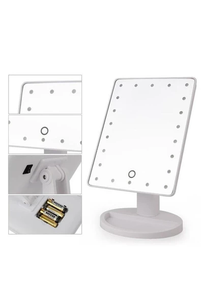 Pazariz ® 22 Ledli 360 Derece Dönebilen Led Işıklı Masaüstü Makyaj Aynası - Resim 2