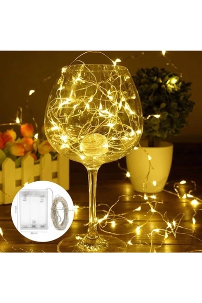 Pazariz 3mt Peri Rgb 30 Led Pilli Noel Parti Yılbaşı Ağaç Dekoratif Aydınlatma Lambası Animasyonlu Süsleme ürün görseli 1