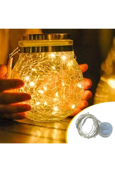 Pazariz ® Bakır Tel 3 Metre Dekoratif Aydınlatma Günışığı Led Işık Zinciri