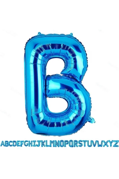 Pazariz Fırsat Ayı 1 Metre Mavi B Harfi Folyo Harf Balon Mavi B Harf Folyo Balon B Harf Balon Uygun Balon ürün görseli