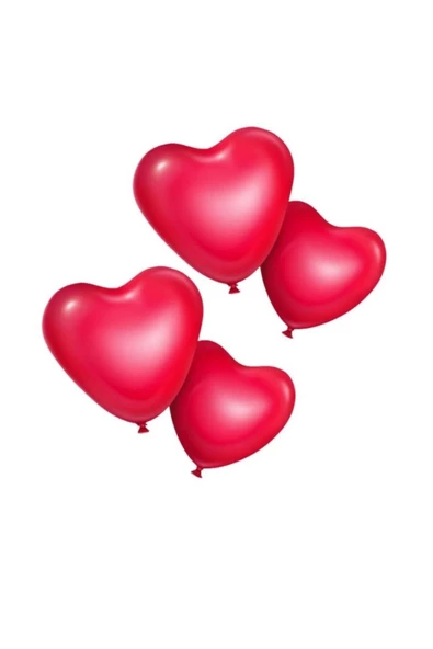 Pazariz 25 Li Kırmızı Kalp Şekilli Balon ürün görseli