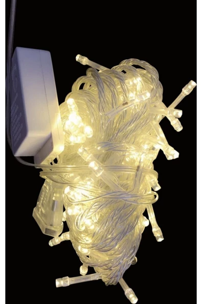 Pazariz 10mt Günışığı 100 Led Fişli Noel Parti Yılbaşı Ağaç Dekoratif Aydınlatma Lambası Animasyonlu Süsleme ürün görseli 1