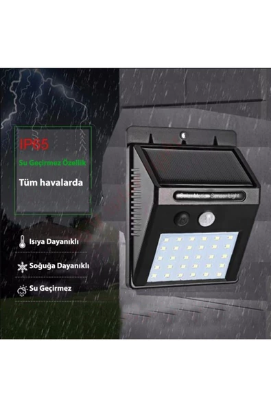 Pazariz Güneş Enerjili Sensörlü 30 Led Dış Mekan Aydınlatma Ever Bright ürün görseli