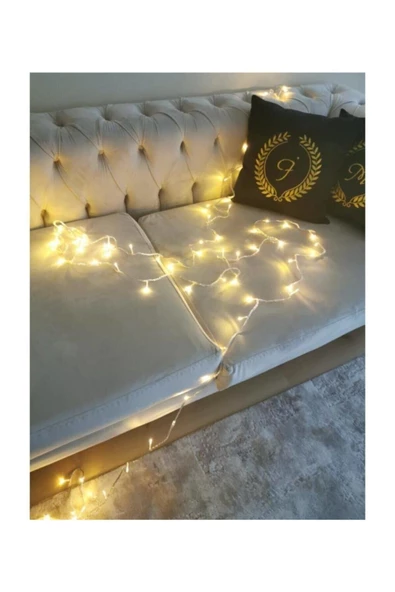 Pazariz 10mt Günışığı 100 Led Fişli Noel Parti Yılbaşı Ağaç Dekoratif Aydınlatma Lambası Animasyonlu Süsleme