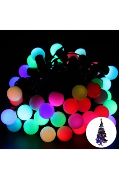 Pazariz Dekoratif Minik Top 40 Ledli Dekoratif Dolama Led Işık (Rgb)