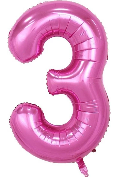 Pazariz Fırsat Ayı 3 Rakam Folyo Balon Pembe 90cm (40INCH) 1 Adet ürün görseli
