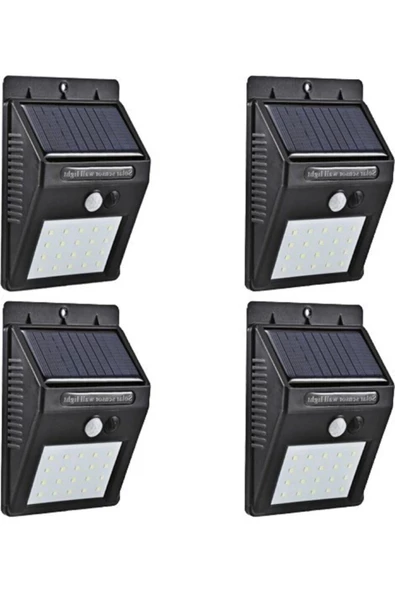 Pazariz 4 Adet Solar Güneş Enerjili 20 Led 1w Ledli Bahçe Aydınlatma Solar Dış Mekan Lambası Hareket ürün görseli