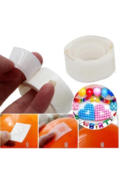 Pazariz Balon Bandı Çift Taraflı Balon Yapışkanı 100 Adet ürün görseli