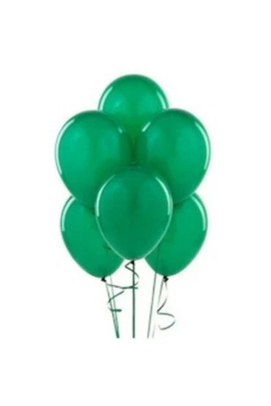 Pazariz Metalik Parlak Koyu Yeşil Renk 5'li Balon