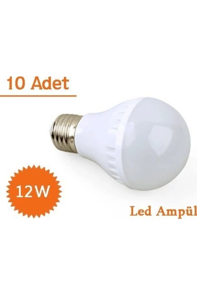 Pazariz 12w Enerji Tasarruflu Led Ampul ( 10 Adet ) ürün görseli 1