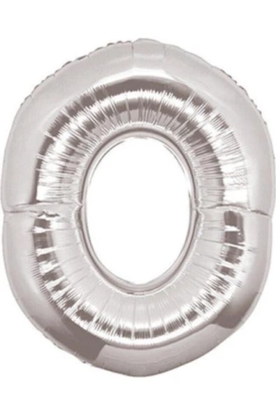Pazariz Balon 0 Rakamı Gümüş 100 Cm Folyo Balon ürün görseli