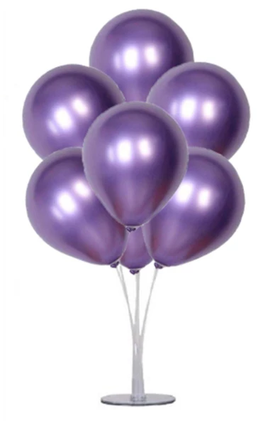 Pazariz Fırsat Ayı Metalik Balon Mor (20 Adet)