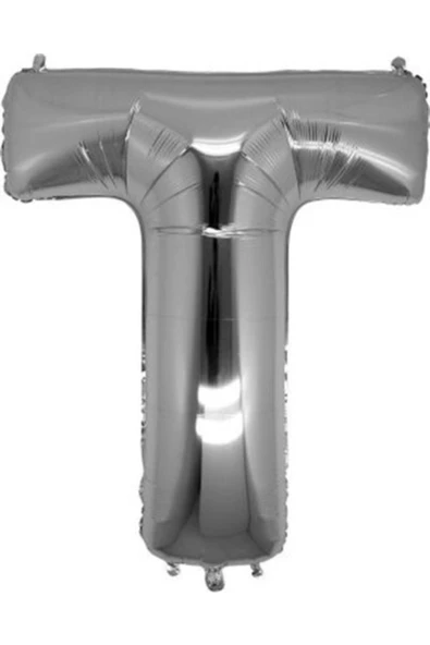 Pazariz Fırsat Ayı T Harf Folyo Balon Gümüş Renk ürün görseli