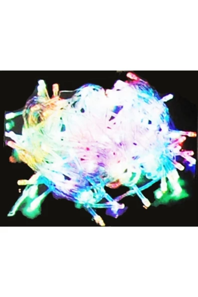 Pazariz 10mt Rgb 100 Led Fişli Noel Parti Yılbaşı Ağaç Dekoratif Aydınlatma Lambası Animasyonlu Süsleme